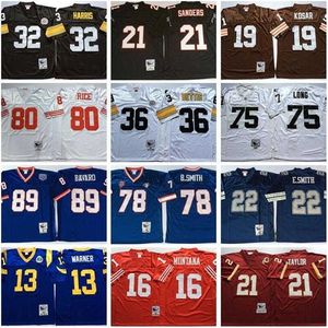 Chen37 NCAA Deion Sanders Jersey Franco Harris Jerome Bettis Bruce Smith Kurt Warner Jerry Rice Joe Montana Sean Taylor Mark Bavaro Emmitt Smith