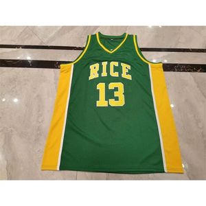 Chen37 Zeldzame basketball jersey Men Jeugd vrouwen Vintage 13 Felipe Lopez Limited Series Rice High School Grootte S-5XL Aangepaste naam of nummer
