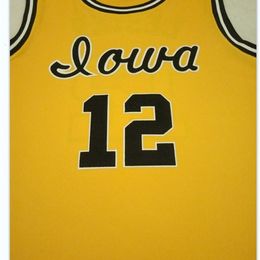 Chen37 rare personnalisé hommes jeunes femmes # 12 Ronnie Lester Iowa Hawkeyes maillot de basket-ball taille S-4XL ou personnalisé n'importe quel nom ou numéro de maillot