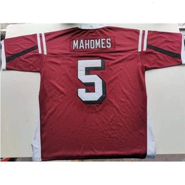 Chen37 rare maillot de football hommes jeunes femmes vintage 5 Patrick Mahomes Whitehouse High School JERSEYS taille S-5XL personnalisé n'importe quel nom ou numéro