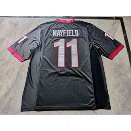 Chen37 rare Football Jersey Hommes Jeunes femmes Vintage CAVALIERS Baker Mayfield High School JERSEYS Taille S-5XL personnalisé n'importe quel nom ou numéro