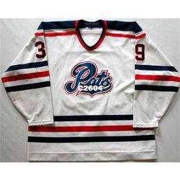 Chen37 Real Men Real Full Embroidery # 39 1996 Curtis Tipler Regina Pats Game Upd Hockey Jersey ou Custom tout nom ou numéro de numéro