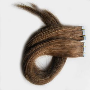 Cheng Fa Nieuwe Producttape Lijm Haarverlenging 40pcs / Set Remy Tape Hair Extensions Dubbelzijdig rechte huid inslag Hair Extensions