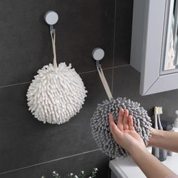 Essuie-mains en chenille balle salle de bain en peluche douce Chenille serviette suspendue serviette à séchage rapide mains sèches essuyer serviettes boule fournitures pour la maison