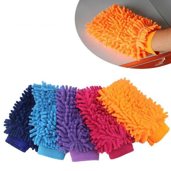 Chenille Microfibra Sin rayones Lavado de autos Mitt Guantes Herramientas de limpieza para el hogar de doble cara Guantes de limpieza-Organización Mitones gruesos SN5320