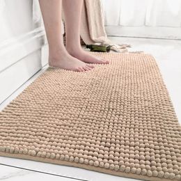 Chenille épaissir Super tapis de bain absorbant l'eau doux confortable antidérapant baignoire côté tapis tapis facile à nettoyer tapis de salle de bain 240117