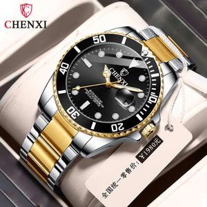 CHENXI 085 Nieuwe heren Horloges Originele Quartz Horloge voor Man 3bar Waterdicht Lichtgevende Rvs Horloge Mannelijke Reloj Hombre