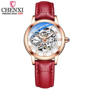 CHENXI 8831 montre de marque supérieure bracelet en cuir décontracté lumineux étanche montres mécaniques femmes mode horloge d'affaires