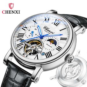 CHENXI 8873 Topmerk horloge Heren Zakelijk Mode Skelet Automatische mechanische horloges voor mannelijke waterdichte klok