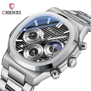 CHENXI – montre d'affaires pour hommes, à Quartz, avec chronographe, en acier inoxydable, lumineuse, nouvelle collection 922, 2023