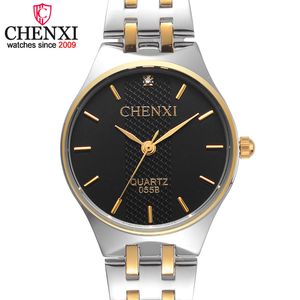 CHENXI marque doré femmes montres à Quartz femme bracelet en acier montre dames mode décontracté cristal horloge cadeau montre-bracelet 255S