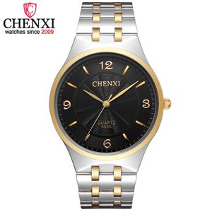 Chenxi merk top luxe eenvoudige mode casual zakelijke horloge mannen goldier waterdichte kwarts mannelijke polshorloge relogio masculino q0524