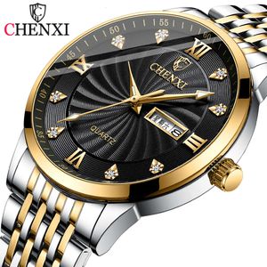 CHENXI mode décontracté hommes femmes montres en acier inoxydable calendrier Quartz montre-bracelet classique haut marque mâle horloge