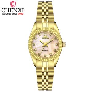 Chenxi mode vrouwen kijken top luxe merk gouden quartz dames elegante vrouw horloges waterdichte kleine vrouwelijke polshorloge Q0524