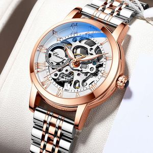 CHENXI Nieuw merk dames mechanisch horloge Skeleton Fashion roestvrijstalen waterdichte automatische horloges voor dames