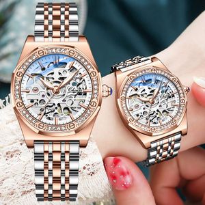 CHENXI nouvelles femmes automatique montre mécanique marque élégante dames horloge or Rose en acier inoxydable étanche montres