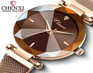 Chenxi Watch Fashion 4 Colors Gem Cut Geometry Crystal Luxury Ladies Quartz Horloges Women039s Dress Watch Work Dames Clock Zegarek D7444591
