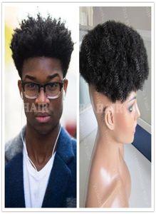 chep 8a cheveux péruviens hommes toupet dentelle base avec pu 6 pouces 1b couleur de cheveux humains 7x9 afro curl toupet pour african6175903