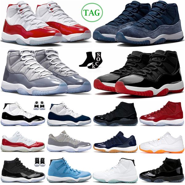Cherry 11 Basketball Shoes 11s Midnight Navy Animal Instinct Bred jumpman Jubilee 25th Anniversary Cool Grey Bred 72-10 Metallic Silver Hommes Femmes Formateurs Espace