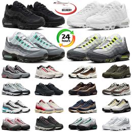 Diseñador 95 Hyper Turquoise 95s zapatos para correr para hombre entrenadores mujeres zapatillas de deporte Neon Stadium Green Solar Red Triple White Black hombres deportes