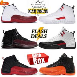 Cherry 12s Zapato 12 Zapatos de baloncesto Alto para hombre Brillante Naranja Rojo Taxi Campo Púrpura Muslin Golf Eastside Gold University Azul Stealth Emoji Hyper Royal Zapatillas de deporte