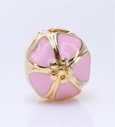Cherry Blossom Beads Charms Whole S925 Silver Silver Fits For Style Charms Bracelets 311G7780471