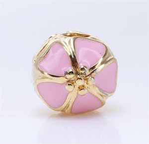 Breloques en perles de fleurs de cerisier en argent Sterling S925, adaptées aux bracelets à breloques de style 311g7232969