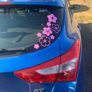 Cherry Blossom Flower Car Stickers Styling Full Body Leuke Windows Bumper Decor Stickers Vinyl -accessoires voor Jeep Compass Seat R230812