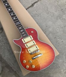 Cherry Burst ACE 3 Pickups Guitare électrique gaucher Corps en acajou OEM Chine Guitars1848040