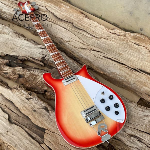 Cherry Burst Color 4 cordes basse électrique guitare R forme cordier pont palissandre touche livraison gratuite