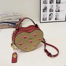 Cherry Desinger Heart Bag Mini schattige schoudertas dames tas handtas vintage bewolkte lederen mode roze crossbody tassen