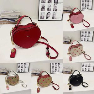 Sac coeur Cherry Desinger Mini sac à bandoulière mignon femmes coabag sac à main de luxe Vintage nuageux fourre-tout en cuir mode seau à bandoulière rose