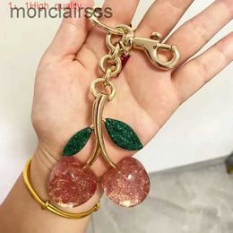 Cherry Keychain Sac Charm Decoration Accessoire Rose Green High Quality Luxury Design 231222 03KM