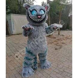 Cheshire Cat Mascot Costumes Cartoon Carnival Unisex volwassenen Outfit Verjaardagsfeestje Halloween Kerstmis Outdoor -outfitpak