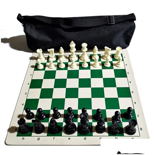 Jeux d'échecs 65/75 / 95 mm pièces Adt Enfants Intellectuel Toys Championnat de personnage en plastique jeu 231218 Drop Livraison DHLDG