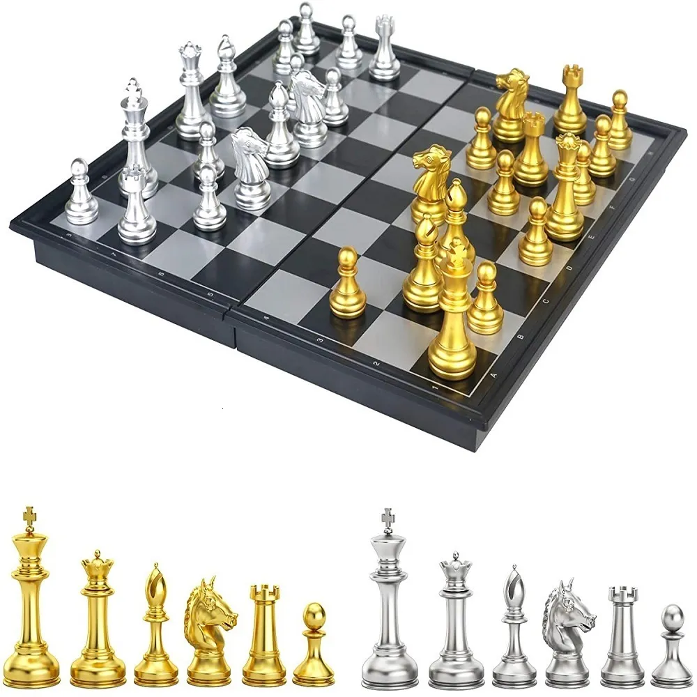 Jeu D'Échecs Magnétique Voyage OkidSTEM - Échiquier Pliable, 2 Reines Supplémentaires