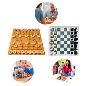 Jeux d'échecs chinois / échecs court en peluche échiquier en cuir artificiel échiquier en bois jeu d'échecs chinois standard international 230617