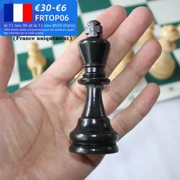 Jeux d'échecs Jeu d'échecs de haute qualité King High 97mm 77mm 64mm Ajedrez jeu d'échecs médiéval sans échiquier 32 pièces d'échecs enfants jouets jeu 230617