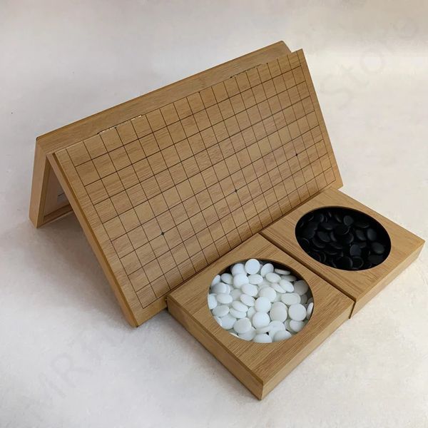 Jeux d'échecs Grand luxe weiqi ensemble en bois adulte adulte go game créativité des enfants de famille cadeaux 231215