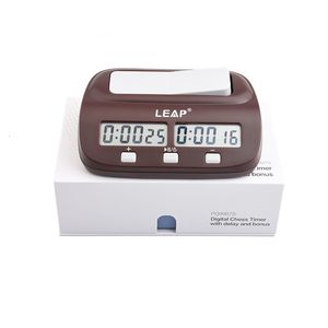 Schaakspellen LEAP Schaakklokken Professionele Draagbare Digitale Schaakbord Competitie Count Up Down Schaakspellen Elektronisch Alarm Stop Timer 230617