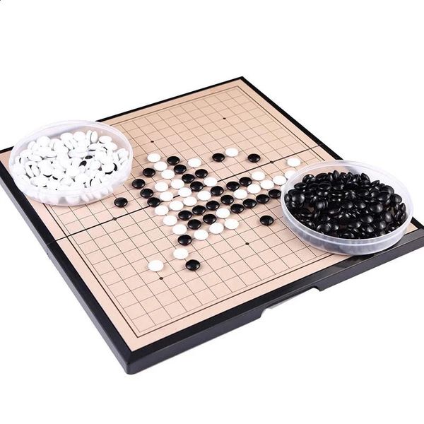 Jeux d'échecs magnétique Go jeu pliable multi-taille Go acrylique pièces d'échecs noir et blanc jeu d'échecs enfants Puzzle jeu de société jouets cadeaux 231118