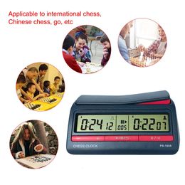 Jeux d'échecs Chronomètre Horloge de tableau Horloge d'échecs numérique professionnelle En plastique Alimenté par batterie Multifonctionnel Léger pour la formation Enseignement 231215