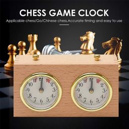 Juegos de ajedrez De madera Compacto Digital Internacional Retro Competición portátil Juego Temporizador Cuenta atrás mecánica Reloj de ajedrez analógico Regalo 230615
