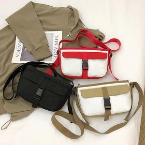 Sac de poitrine pour hommes sacs de taille toile Fanny Pack garçon rue réfléchissant sacs à bandoulière décontracté voyage Hip Hop téléphone portefeuille