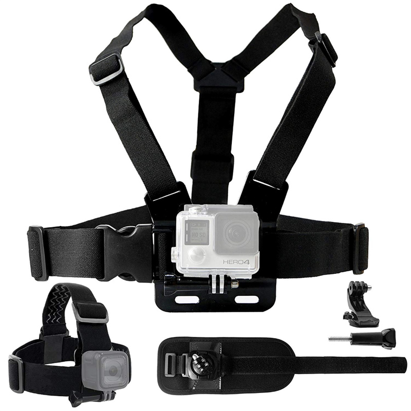 Chest Head Strap Belt For GoPro Hero 11 10 9 8 7 Action Camera Xiaomi Yi 4K Sjcam Sj4000 Insta360 Accessories With J-hook Mount
