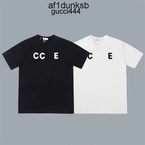 Losse celins S14 Chest Ces Arc de Men I Ins S Cei Flocking Desig Women R Shirts T Shirt Street Casual T -shirt T -shirts Zomer Luxe shorts Patroon Fashi SL24