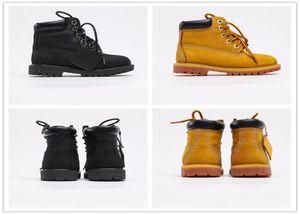 Chestnut Wheat Nubuck Triple Black Martin Boots Kids Boys Winter Warm Sneaker Girls Casual Trainer Work Boots with Box6006441