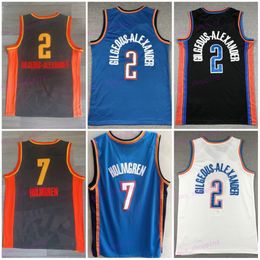 Chet Holmgren 7 Team Basketball Jersey Shirt Man City Gagné Noir Bleu Blanc Couleur Toutes Les Coutures Association Icône Respirant Pour Les Fans De Sport