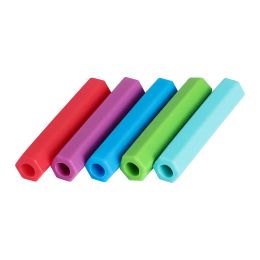 Crayon à croquer Toppers forme de cristal morsure crayon capuchon FDA sûr Silicone dentition jouet sensoriel pour enfants enfants jouets de dentition à mâcher LL