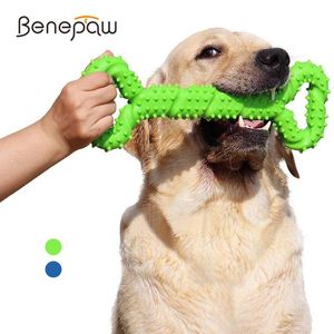 Mâche Benepaw Safe Big Dent Cleaning Pet Toys pour chiens de taille moyenne Durable Interactive Dog Chew Toys Bone with Convex Design